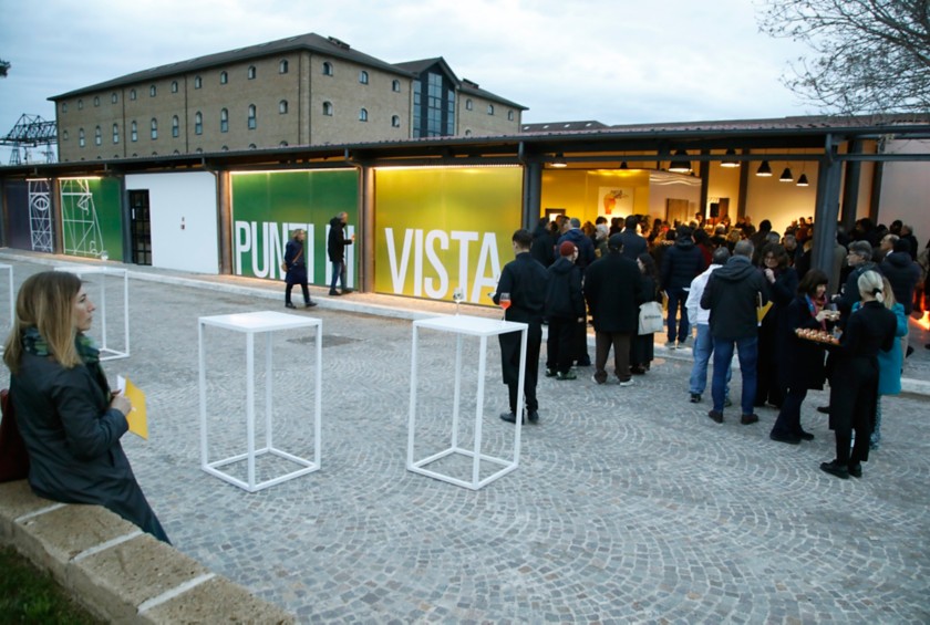 Entrance of the exhibition Punti di vista at Arte al Gazometro