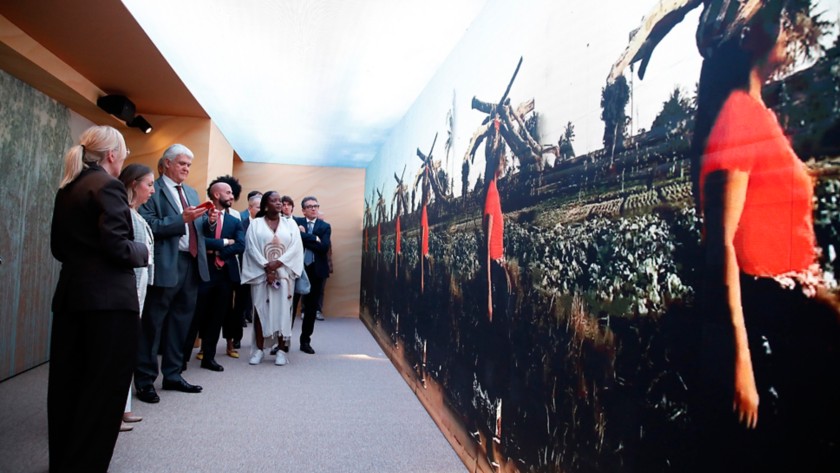 Pubblico all'inaugurazione della mostra FE&L - Food Energy & Life al MAXXI.