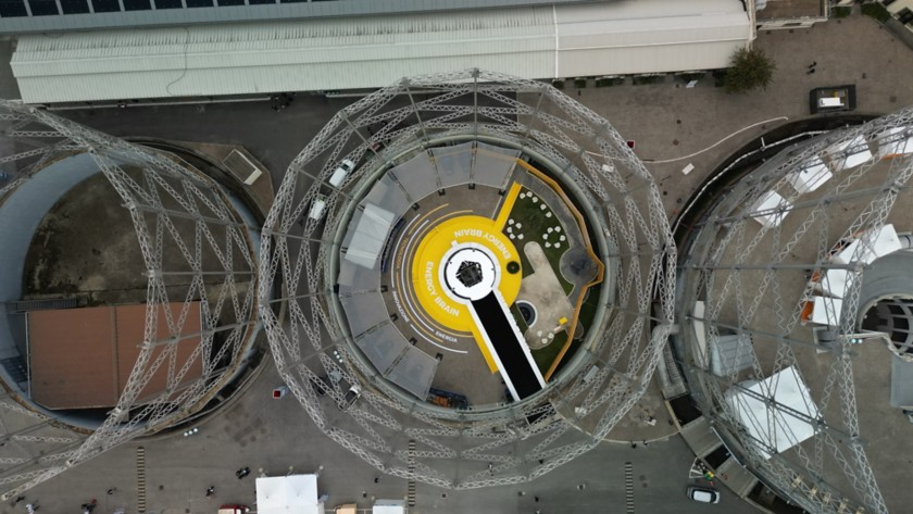The Energy Brain installation seen from above