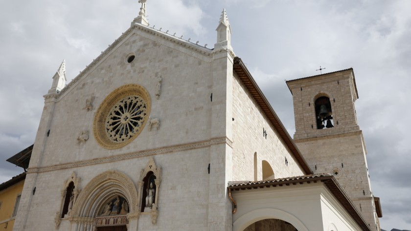 A view of the Basilica of San Benedetto in Norcia