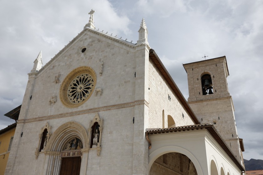 A view of the Basilica of San Benedetto in Norcia