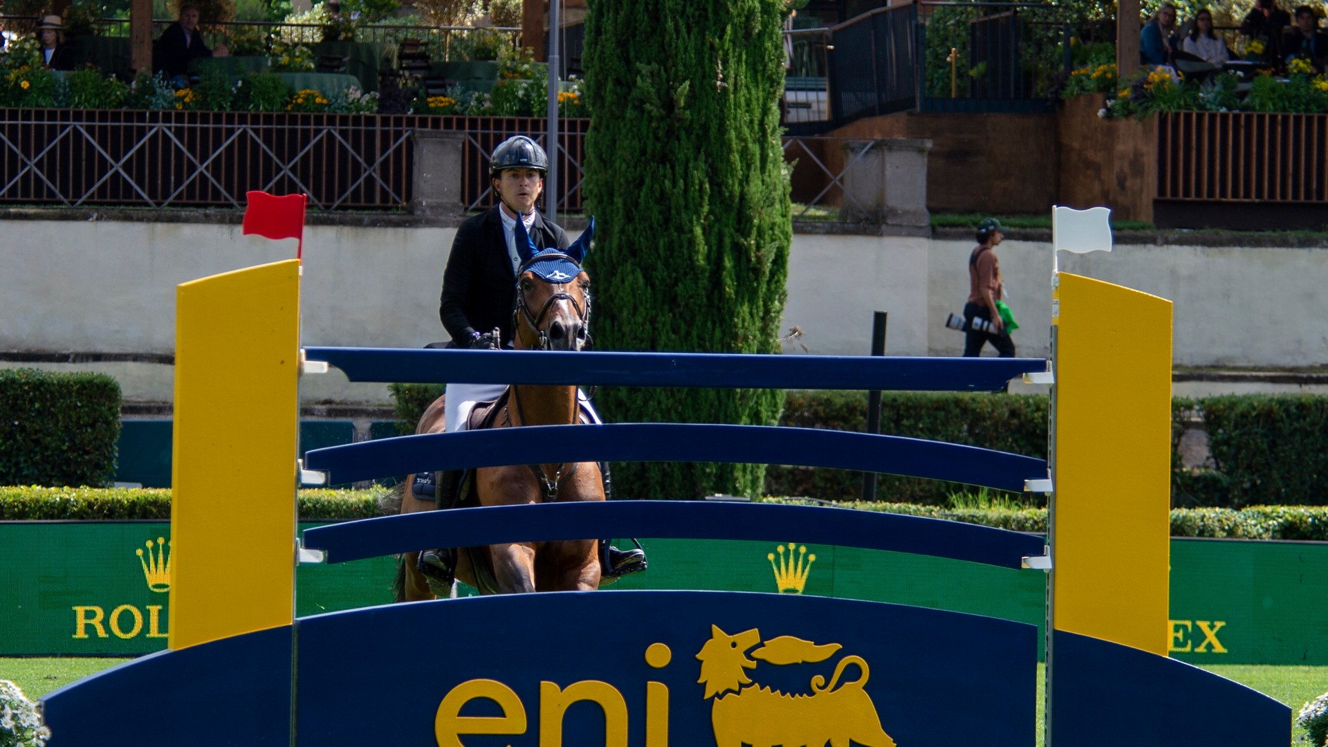 A jockey at the Piazza di Siena event