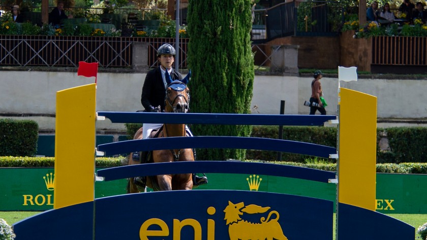 A jockey at the Piazza di Siena event