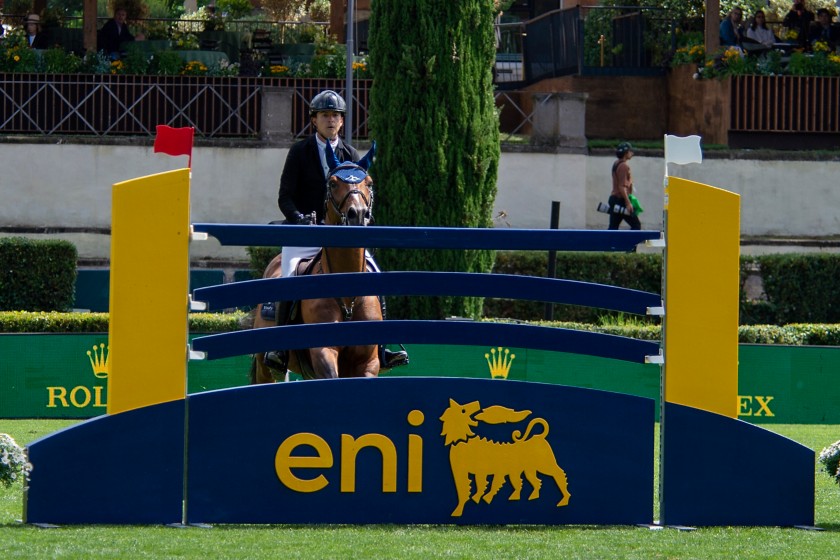 A jockey at the Piazza di Siena event