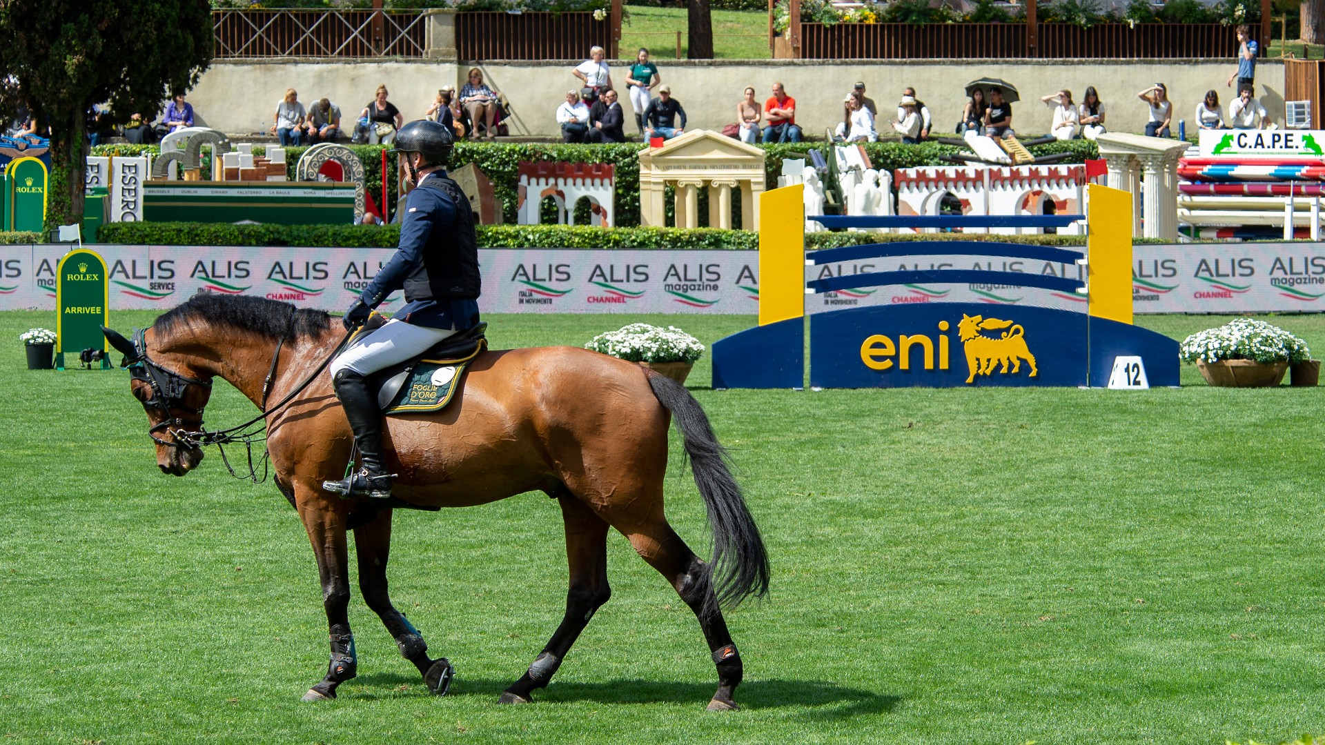A jockey at the Piazza di Siena event