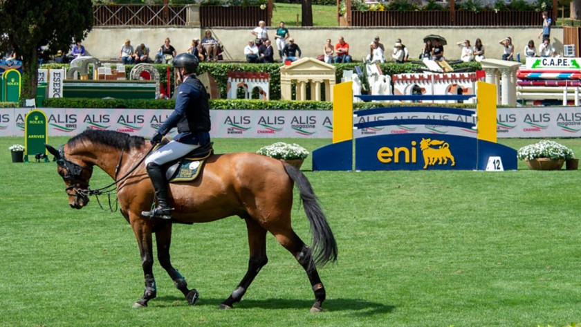 A jockey at the Piazza di Siena event