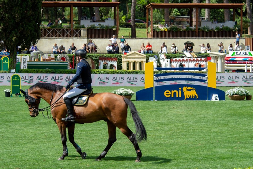 A jockey at the Piazza di Siena event