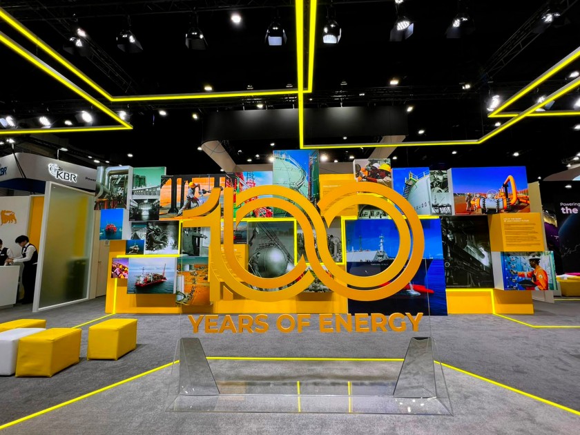 Eni booth at Gastech: celebrating 100 years of the eni family