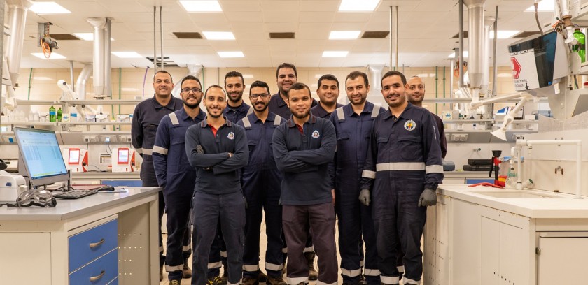 Group of people in the lab
