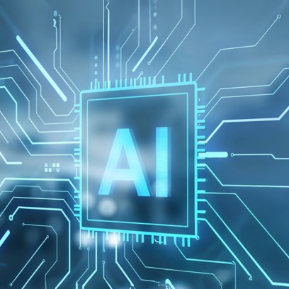 Logo ai con elementi grafici hi tech