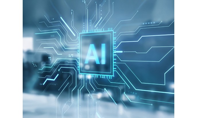 ai logo with hi tech graphic elements