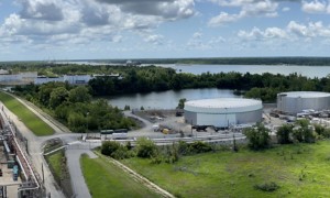 Tank system near the lake