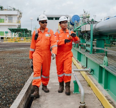 Indonesian technician on a plant