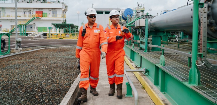 Indonesian technician on a plant