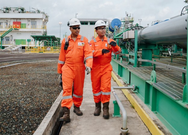 Indonesian technician on a plant