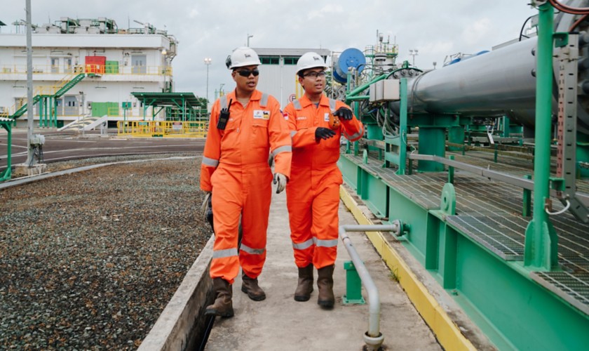 Indonesian technician on a plant