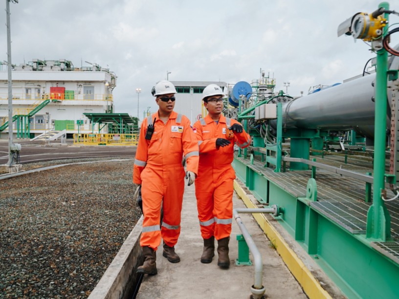 Indonesian technician on a plant