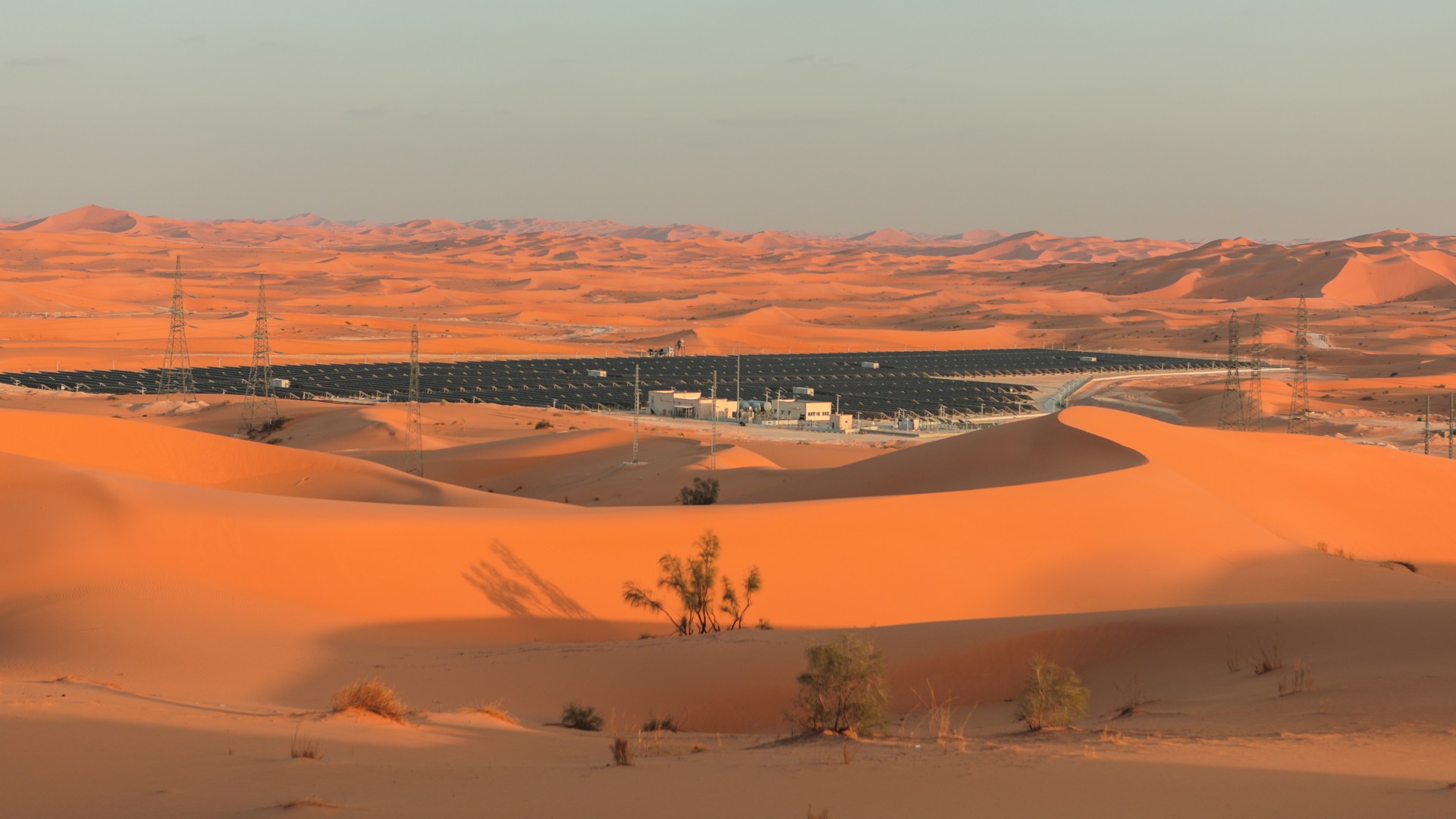 solar panel plant in the Algerian desert