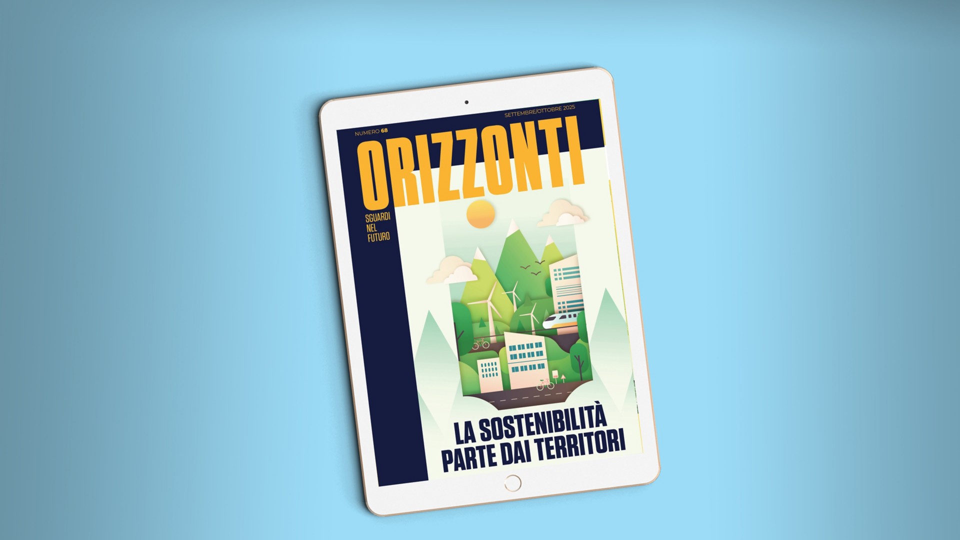 Cover orizzonti 67 dentro ipad