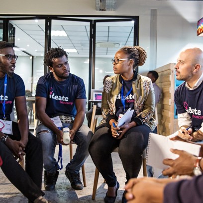 Group of people sitting and chatting