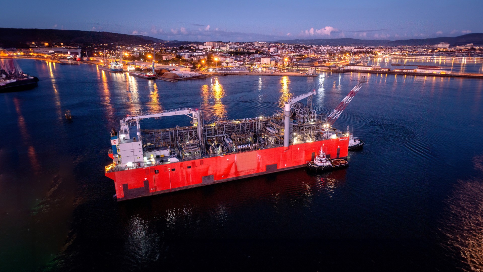 Congo LNG vessel in port