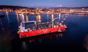 Congo LNG vessel in port