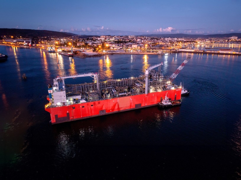 Congo LNG vessel in port