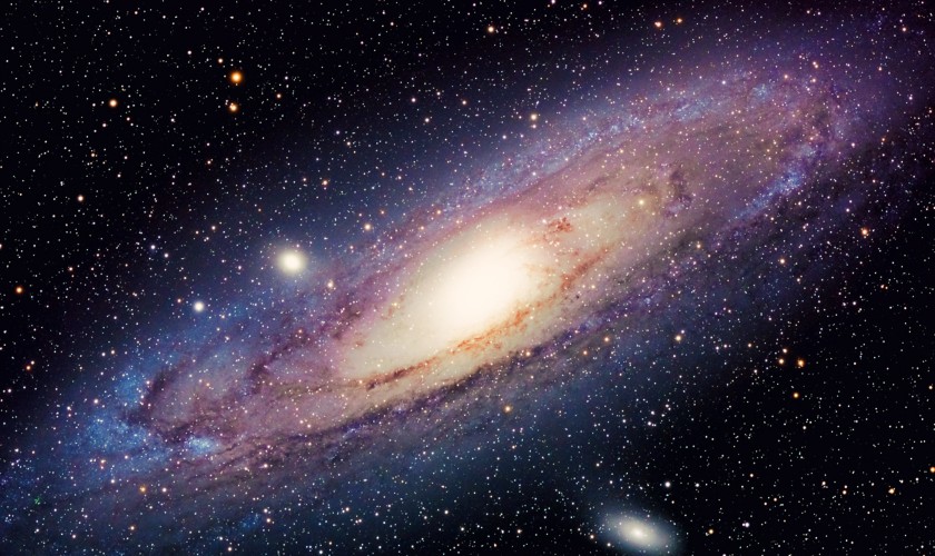 Galaxy seen in the starry sky