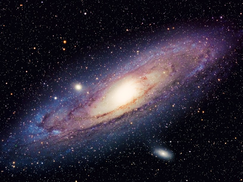 Galaxy seen in the starry sky