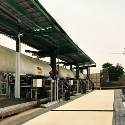 Water plant with Eni logo
