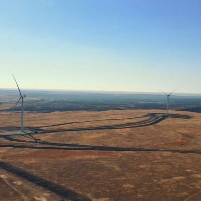 Visualization of the wind farm in Kazakhstan