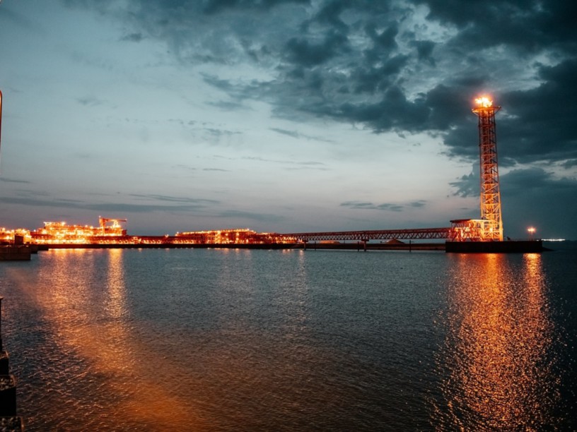 Impianto sulle coste del Kazakistan