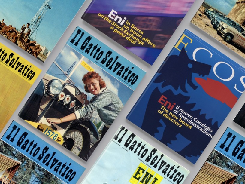 Cover delle riviste storiche Eni