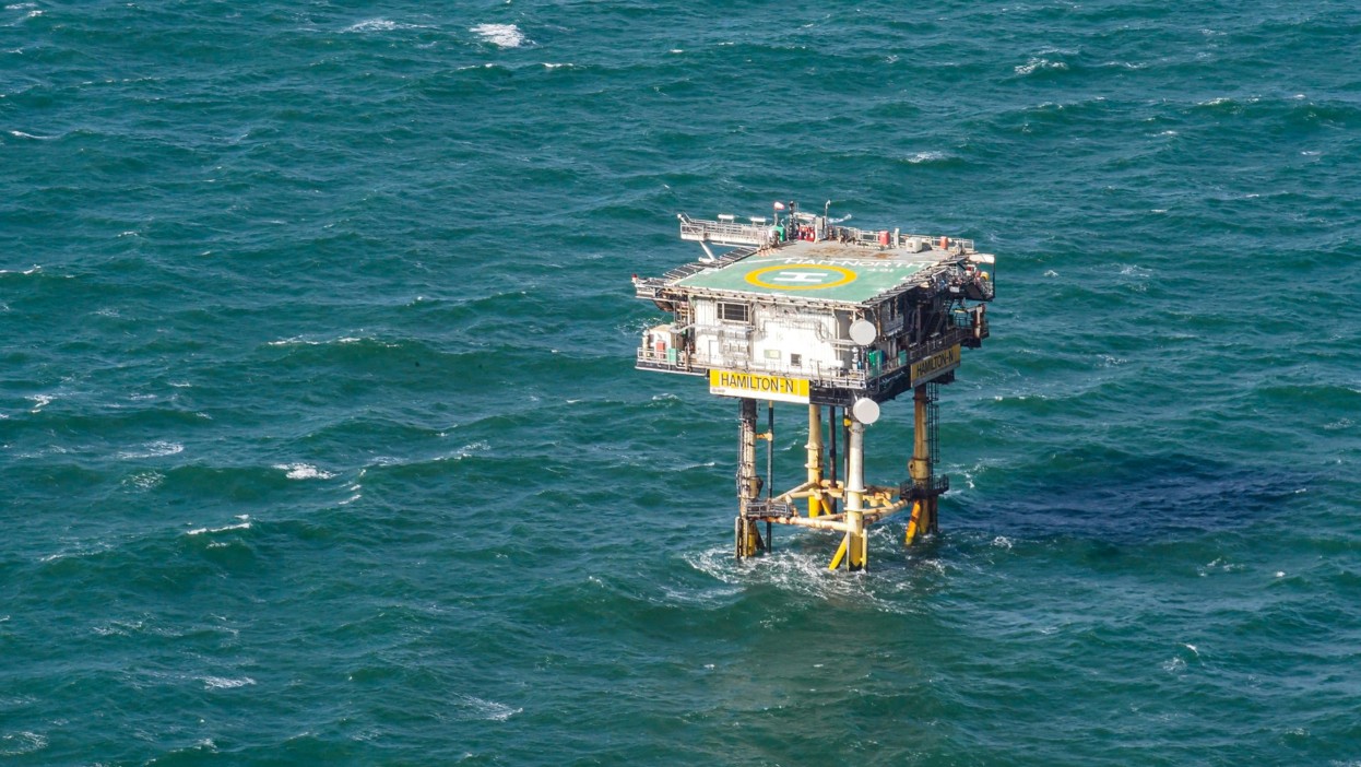 Piattaforma del campo offshore North Hamilton