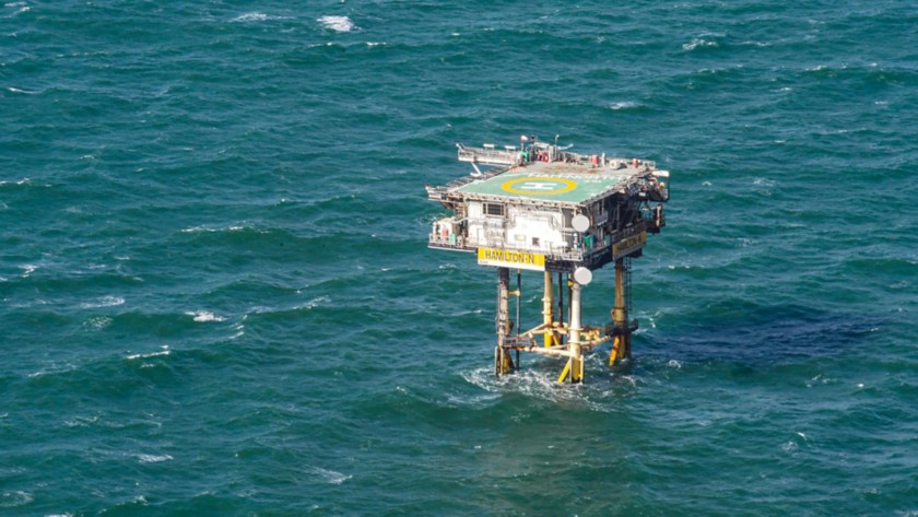 Piattaforma del campo offshore North Hamilton