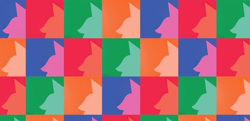 Colorful graphics for the cover of the Lavorare in Eni page