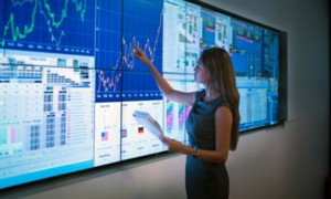 Woman checks numbers