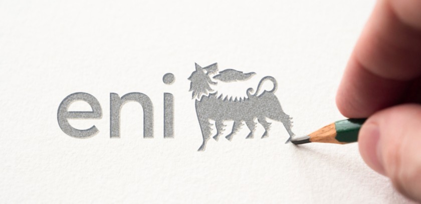 Hand drawing logo of Eni