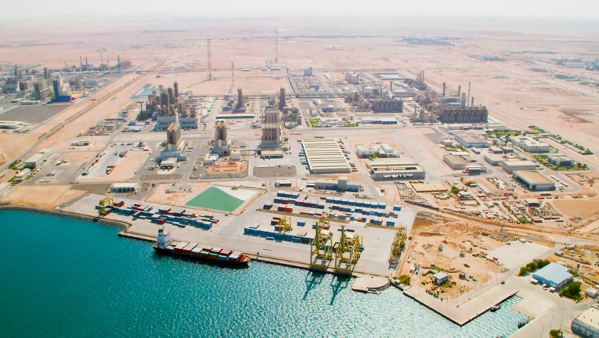 Top view of the Ruwais refining plant