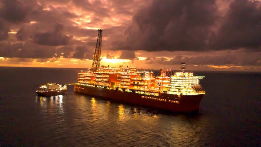 The floating liquefaction unit Coral Sul FLNG