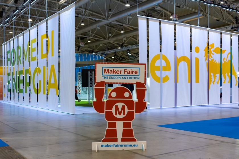 Cardboard cutout at Maker Faire 2023