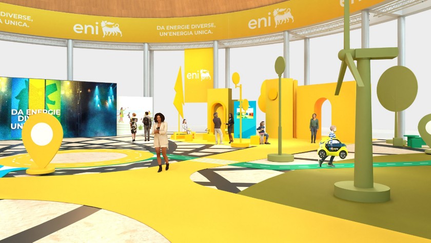 Rendering di Rotopolis nel Padiglione Fiera di Rimini 