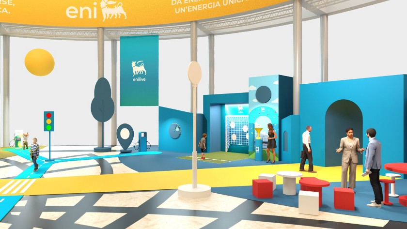 Rendering di Rotopolis nel Padiglione Fiera di Rimini 