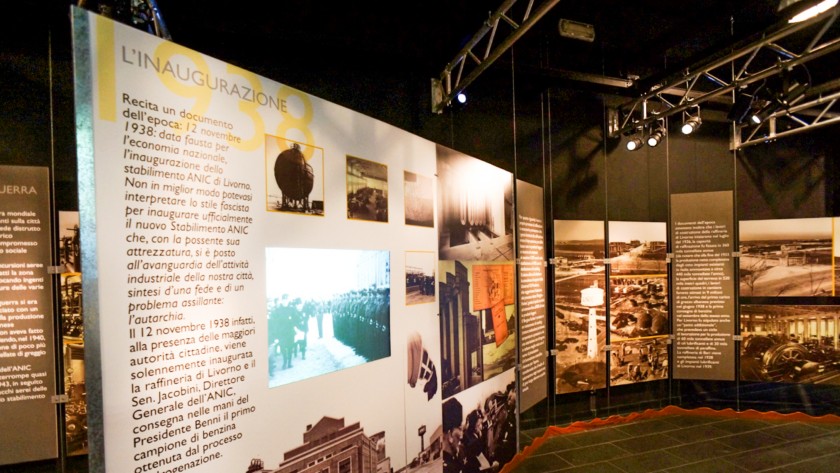 Inside the museum with materials on the plant’s history