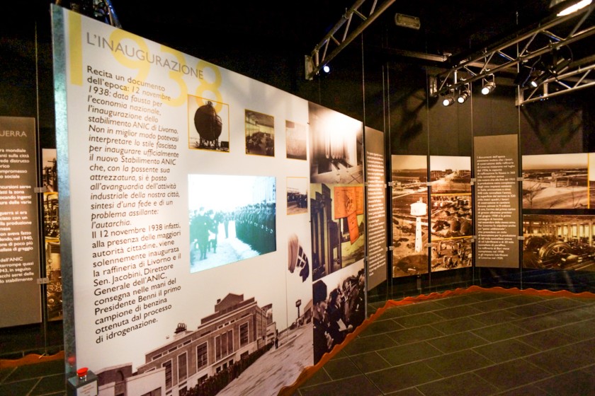 Inside the museum with materials on the plant’s history