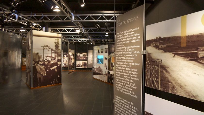 Inside the museum with materials on the plant’s history
