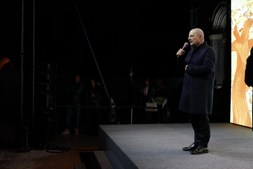 The President of Eni's Board of Directors, Giuseppe Zafarana, is delivering a speech