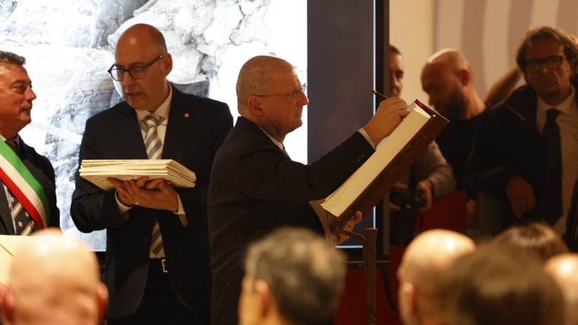 Presentation of the reconstruction works of the Basilica in the presence of the authorities