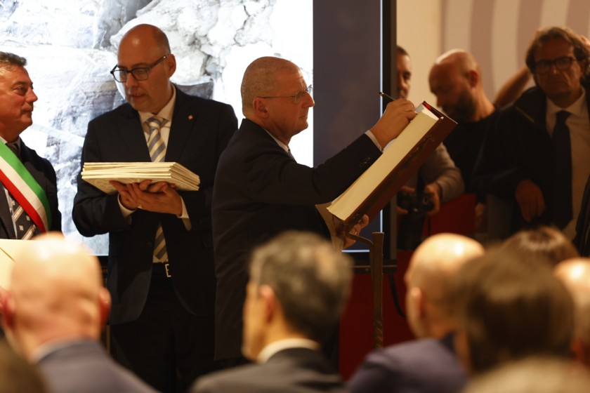 Presentation of the reconstruction works of the Basilica in the presence of the authorities
