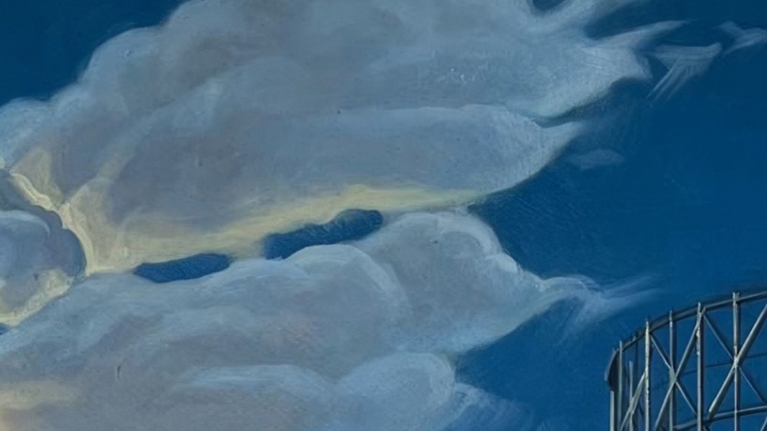 Drawing of a sky with clouds